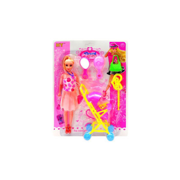 Лялька з візком та аксесуарами 568-7