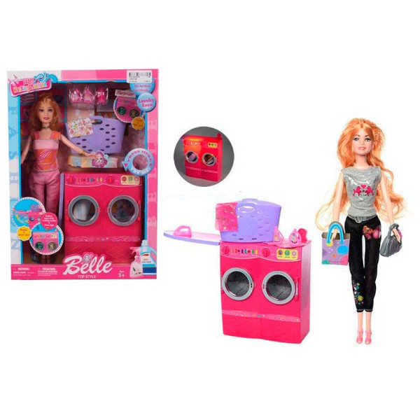 Лялька 2 види світло пральна машинка кошик д/білизни аксесс в кор.34*7 JX600-28