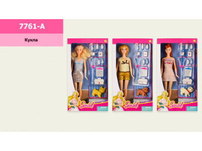 Лялька типу "Барбі" з аксесуарами та собачкою (3 види) 7761-A