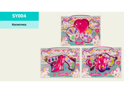 Косметика "Єдиноріг" 3 види тіні пензлик SY004