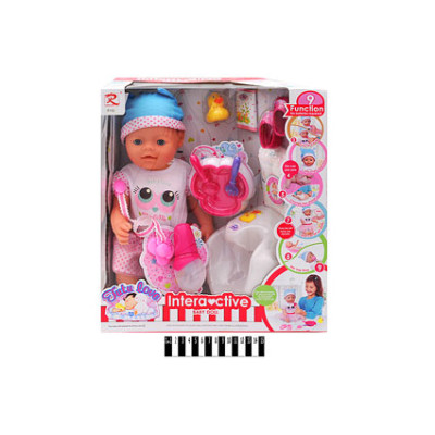 Пупс функціоальний з аксесуарами (пє з пляшечки горщик) 8190