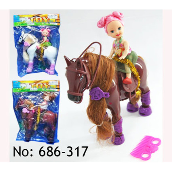Лялька маленька з конячкою (2 види) 686-317/318