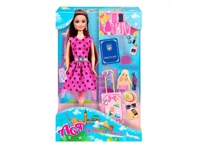 Ася. Лялька Ася 28смз акс-Мандрівний набір вікенд брюн. 35136