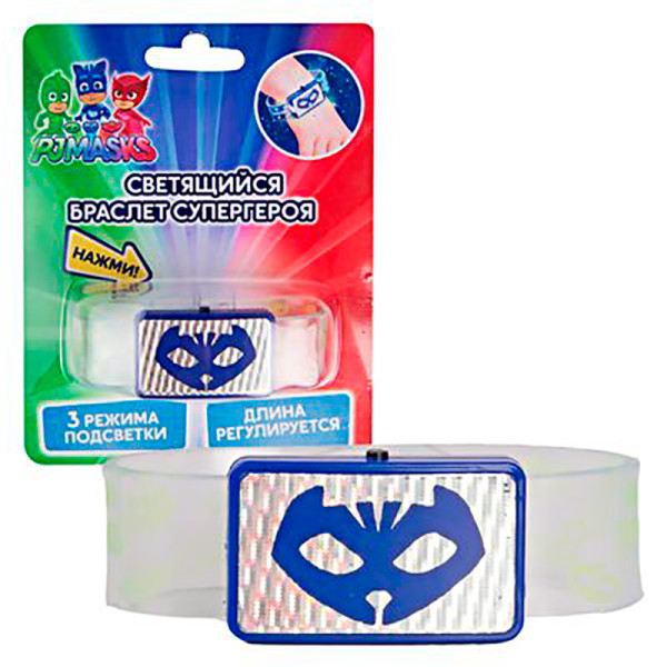 Браслет супергероя що світиться «Кетбой». Пластмасова іграшка ТМ «PJ Masks 120039 Браслет супергероя що світиться «Кетбой». Пластмасова іграшка ТМ «PJ Masks 120039