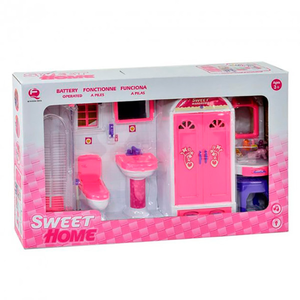 Лялькова ванна кімната "Солодка хатка" рожева 57х95х33см 25378Р 25378Р Лялькова ванна кімната "Солодка хатка" рожева 57х95х33см 25378Р 25378Р