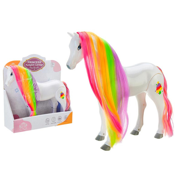 Фігурка Кінь з райдужною гривою музичний ходить 103A Фігурка Кінь з райдужною гривою музичний ходить 103A