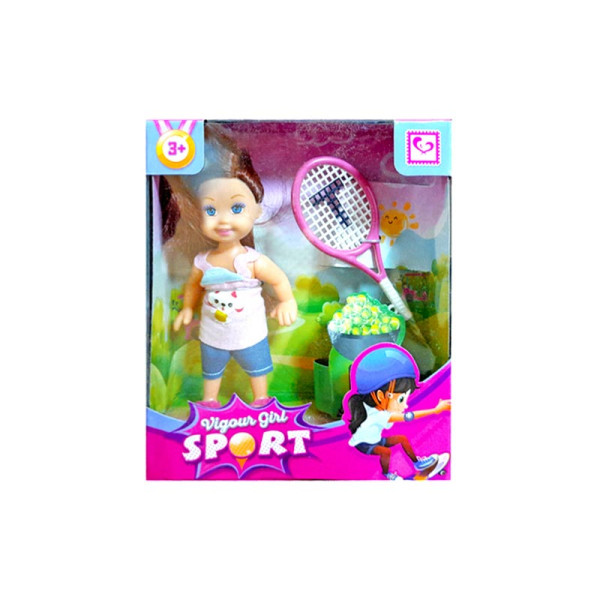 Лялька "Mini doll" із ракеткою в коробці K899-36 Лялька "Mini doll" із ракеткою в коробці K899-36