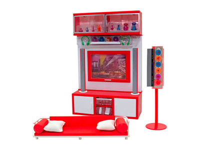 Лялькові меблі Qun feng toys Сучасна кімната-2 червона з ефектами 26236