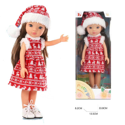 Лялька в різдвяному вбрані 33 см LS1301-6