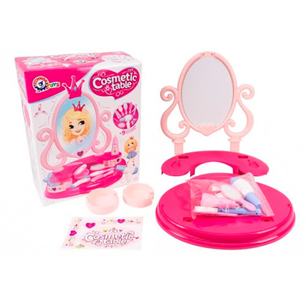 Набір дитячий туалетний столик з аксесуарами для дівчаток Технок 8676 Набір дитячий туалетний столик з аксесуарами для дівчаток Технок 8676