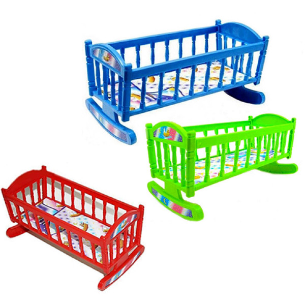 Ліжечко для ляльки Рожеве та Салатове Сег.S0013