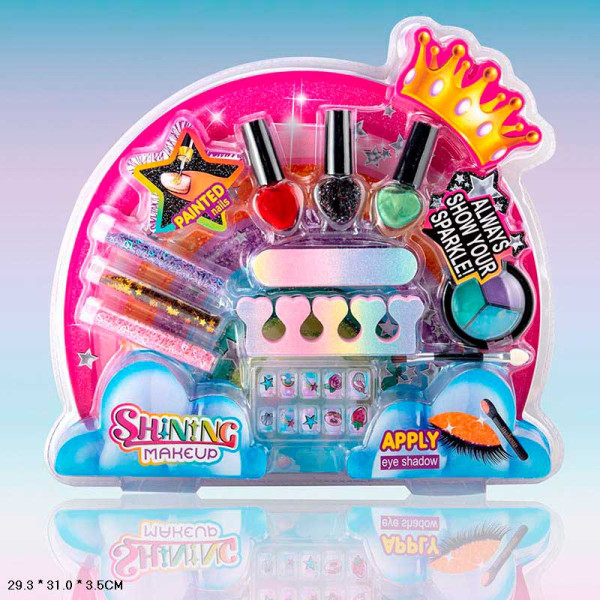 Манікюрний набір лаки для нігтів разделители для пальцев пилочка тени слюда LD6129