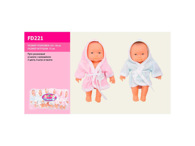 Пупс арт. FD221 (288шт/2) гумовий 6шт в уп. пакет 30 * 16 * 6 см FD221