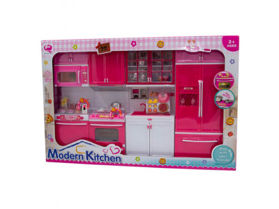 Лялькова кухня "Сучасна кухня" рожева 54х95х36см QF26211PW Лялькова кухня "Сучасна кухня" рожева 54х95х36см QF26211PW