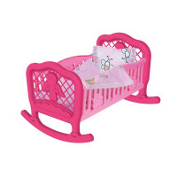 Ліжечко для ляльок ТехноК з постільною білизною 4524