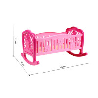 Ліжечко для ляльок ТехноК з постільною білизною 4524
