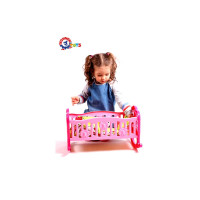 Ліжечко для ляльок ТехноК з постільною білизною 4524