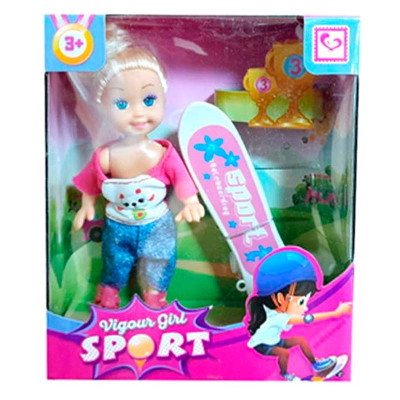 Лялька "Mini doll" на скейті K899-37