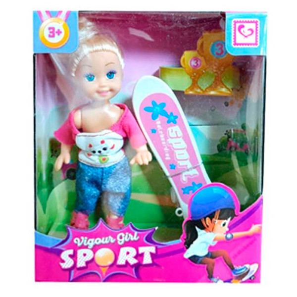 Лялька "Mini doll" на скейті K899-37