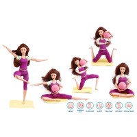 Лялька йогиня з килимком і м'ячем 29 см JJ8677Q Лялька йогиня з килимком і м'ячем 29 см JJ8677Q