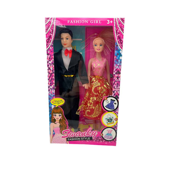 Лялька Swanky сімя 619-4_Pink-Red