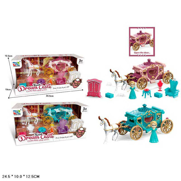 Карета 2 види лялька меблі з аксесуарами KDL-08 Карета 2 види лялька меблі з аксесуарами KDL-08