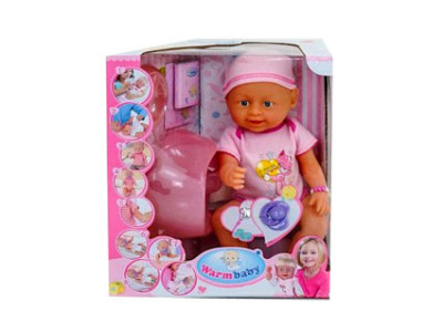 Лялька-пупс WarmBaby в шапочці з аксесуарами GC040536