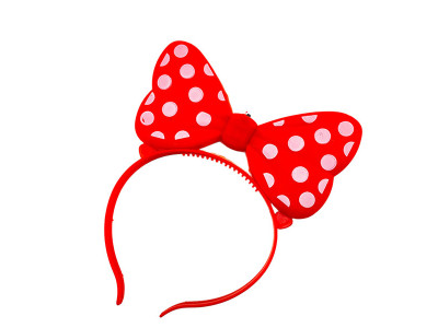 Обруч на голову Бантик Червоний K73 Red