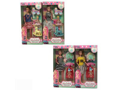 Лялька 29 см з дитиною та аксесуарами 2 види 2 кольори JX300-10/11 Лялька 29 см з дитиною та аксесуарами 2 види 2 кольори JX300-10/11