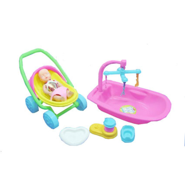 Пупс із коляскою ванночкою та аксесуарами ZJ262A