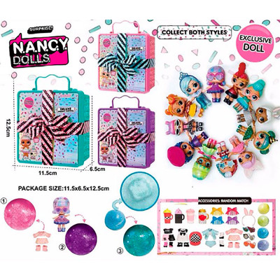 Ігровий набір "Nancy dolls" (3 кулі з сюрпризами) NC2416