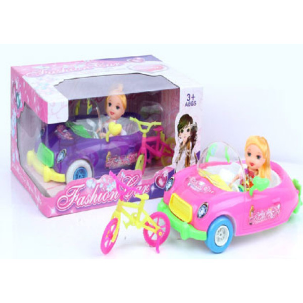 Лялька маленька в машині з велосипедом (2 види) Q8-88