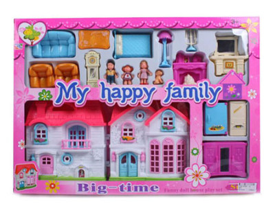 Ляльковий будинок із ляльками та меблями 3907