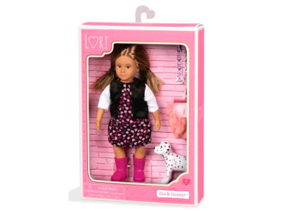 Лялька LORI 15 см Гіа з собачкою Далматинець LO31058Z