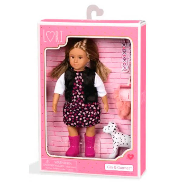 Лялька LORI 15 см Гіа з собачкою Далматинець LO31058Z Лялька LORI 15 см Гіа з собачкою Далматинець LO31058Z