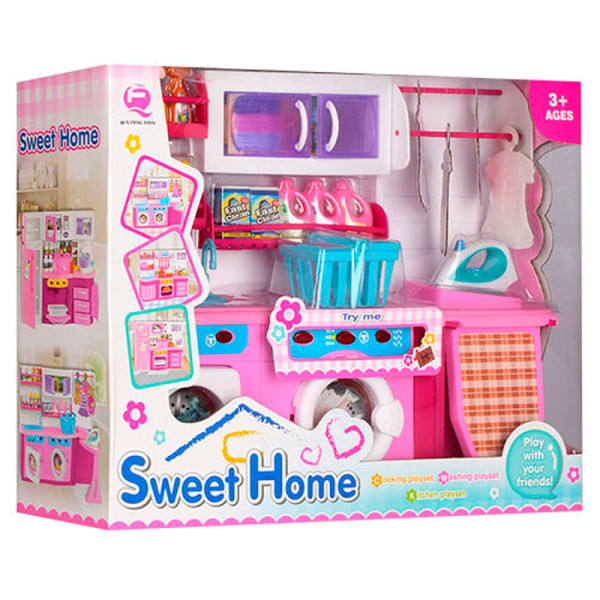 Лялькова пральна кімната "Рідна домівка" рожева 37x115x285см 2802S Лялькова пральна кімната "Рідна домівка" рожева 37x115x285см 2802S