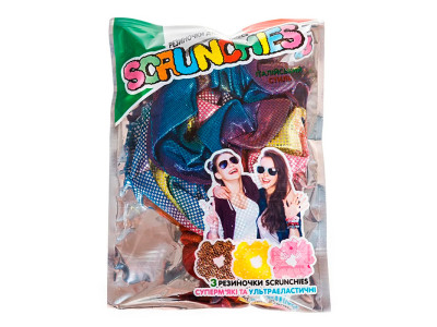 Резиночки для волосся SCRUNCHIES в асортименті AW42926