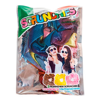 Резиночки для волосся SCRUNCHIES в асортименті AW42926