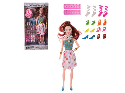 Лялька з аксесуарами взуття бігуді D393