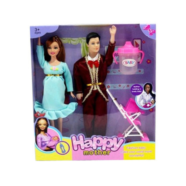 Лялька Щаслива Мама з коляскою для малюка GC037756