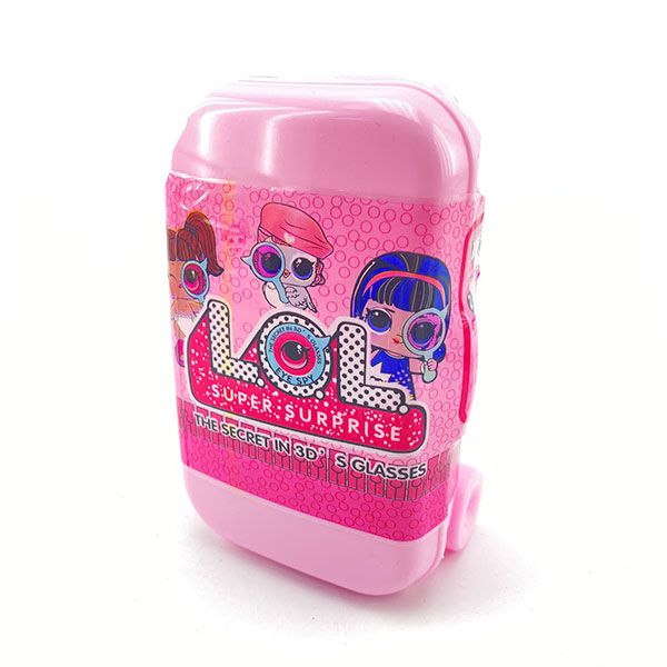 Валіза Лол The secret in 3D S glasses Рожева 1688 K717 Pink