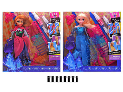 Лялька FROZEN з набором для фарбування волосся 66781 Лялька FROZEN з набором для фарбування волосся 66781