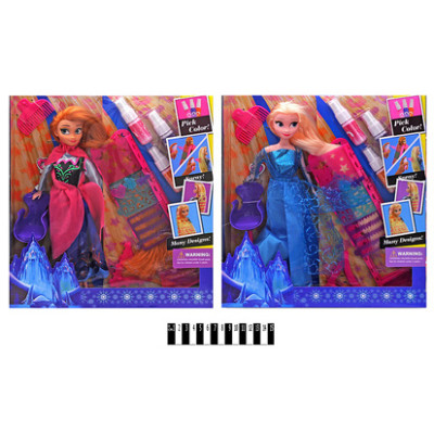 Лялька FROZEN з набором для фарбування волосся 66781