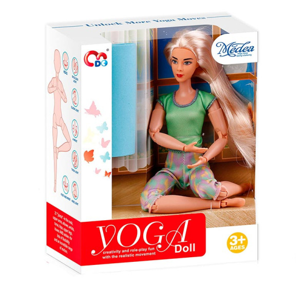 Лялька йогиня з килимком 29 см JJ8675-1Q Лялька йогиня з килимком 29 см JJ8675-1Q