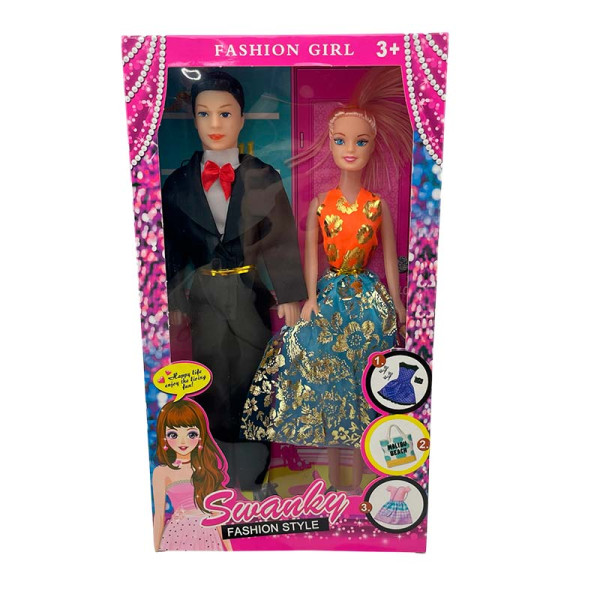 Лялька Swanky сімя 619-4_Orange-Blue