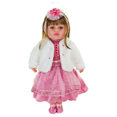 Лялька "Панночка" м'яконабивна музикальна на батарейках PL-525-101_White-Pink Лялька "Панночка" м'яконабивна музикальна на батарейках PL-525-101_White-Pink