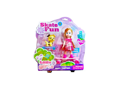 Лялька "Mini doll" на скейті на блістері 63020