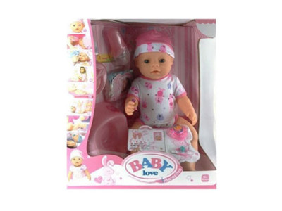 Пупс функціональний з аксесуарами (пє з пляшечки ходить на горщик) BL012C