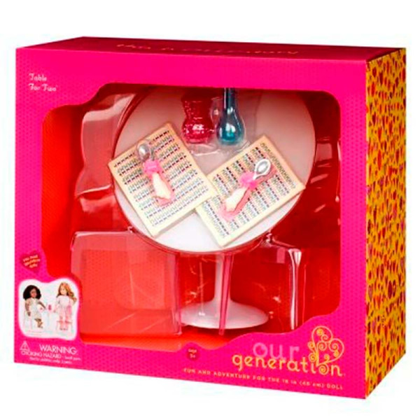 Набір меблів Our Generation Стіл і стільці для ляльок BD37268Z Набір меблів Our Generation Стіл і стільці для ляльок BD37268Z