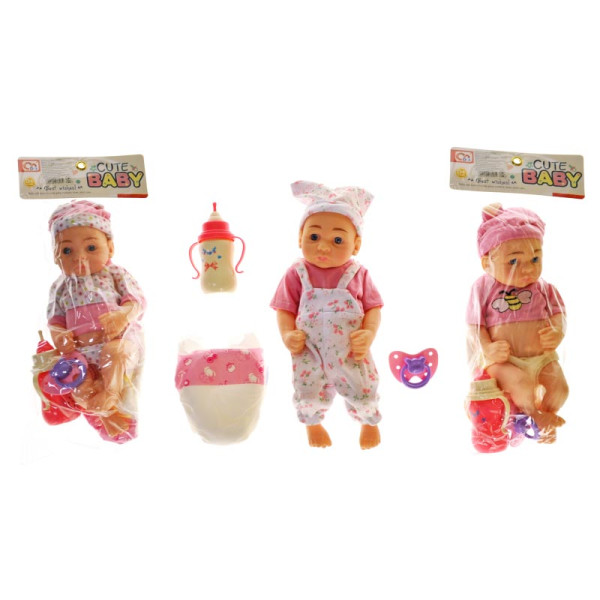 Пупс зі звуком і аксесуарами JK9027-1R Пупс зі звуком і аксесуарами JK9027-1R